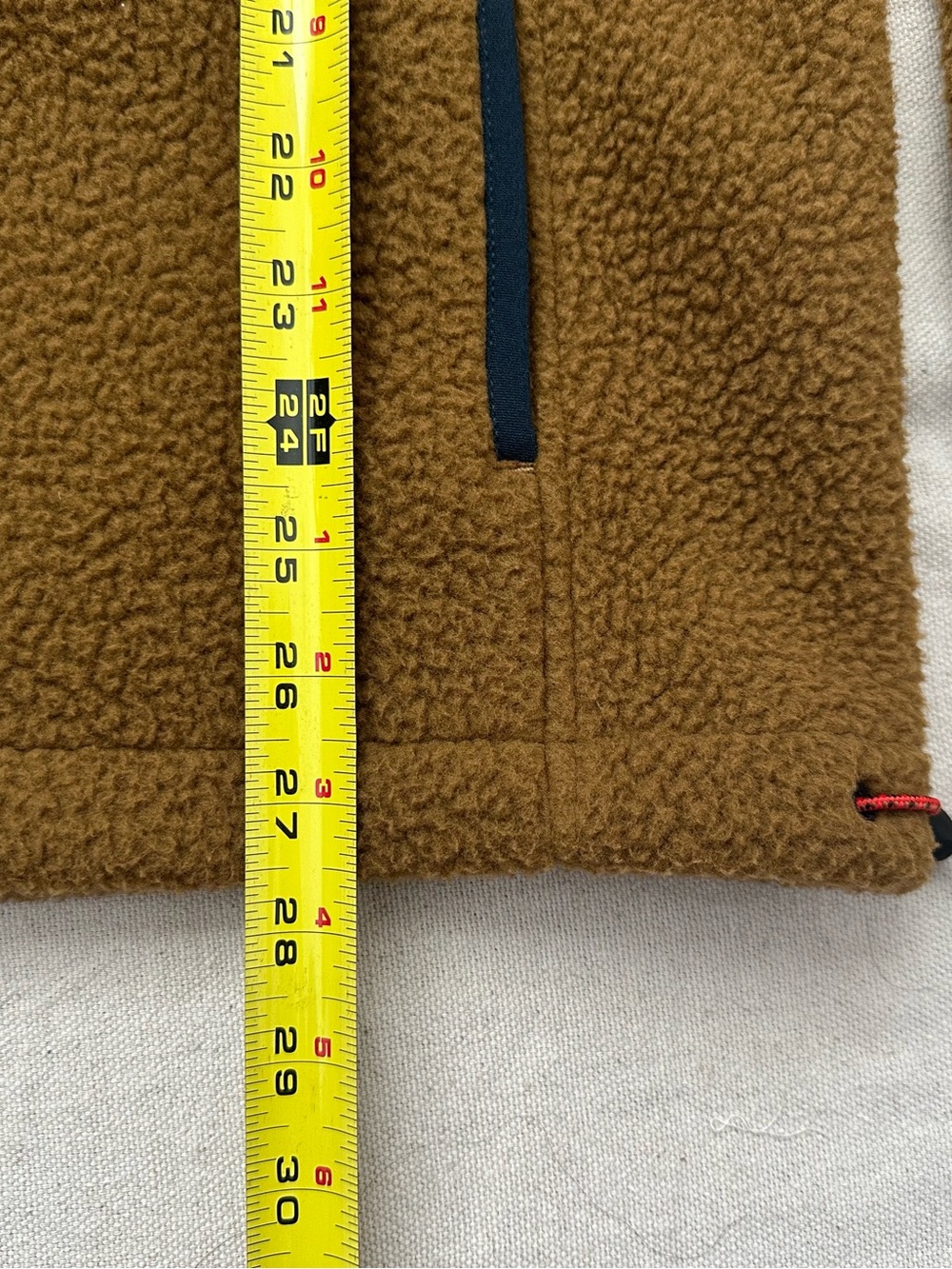 Eddie Bauer EBTEK Sherpa Fleece Pullover Sweater Brown Blue Small Vintage Vibe - Picture 5 of 10